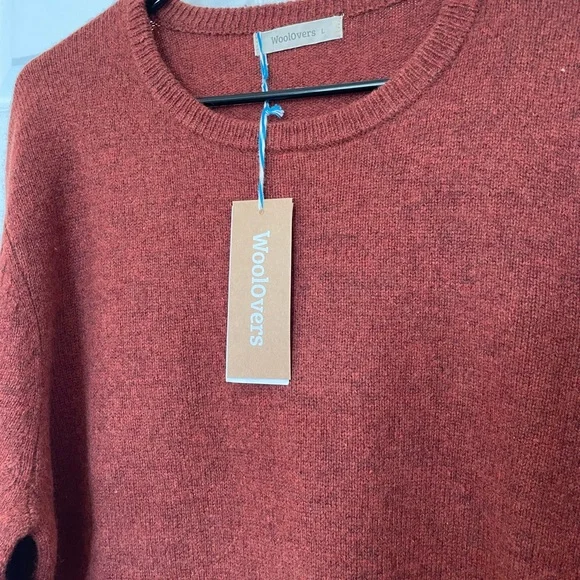 WoolOvers 100% Lambswool Crewneck Sweater – Size Large – Rust – NWT - Picture 2 of 9